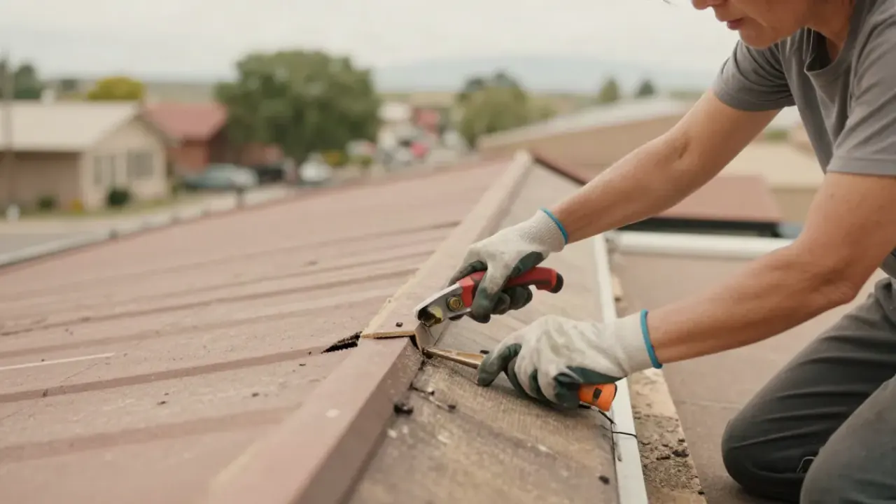 Roof Leak Repair in Prescott, Arizona: professional performing Roof Leak Repair for a Roof Repair customer, the work itself